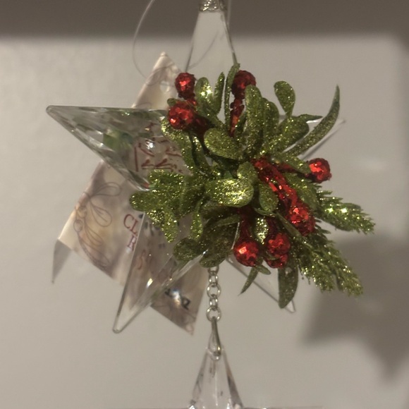 NWT Mistletoe Ornament Original Kissing Krystal’s Ornament 3 Star by Ganz - Picture 5 of 11